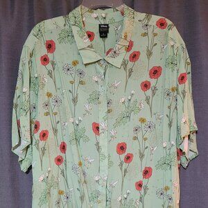 Box Lunch/Her Universe Tinkerbell Button Up T-Shirt Size 3